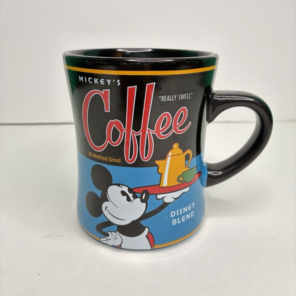 Mickey's Really Swell Coffee Disney Blend Large Mug Cup Mickey Mouse Theme Perks
